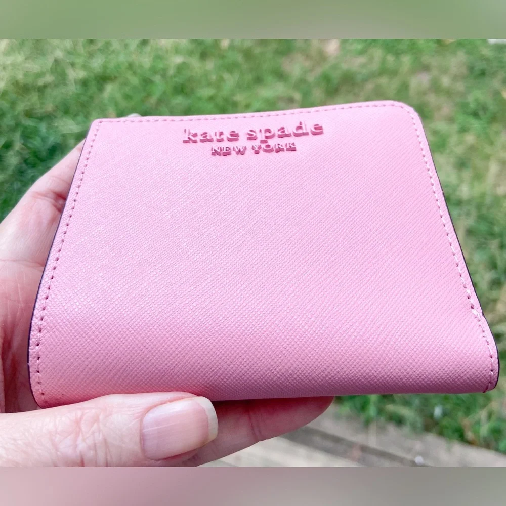 Kate Spade Pink Wallet small bifold - Picture 2 of 15